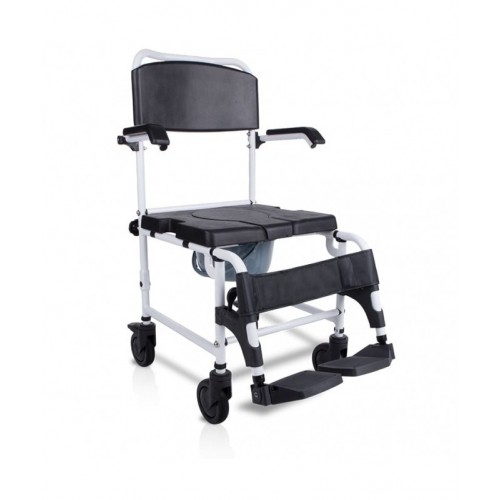 Silla inodoro con ruedas y reposapiés DU 06 Silla inodoro con ruedas y reposapiés DU 06